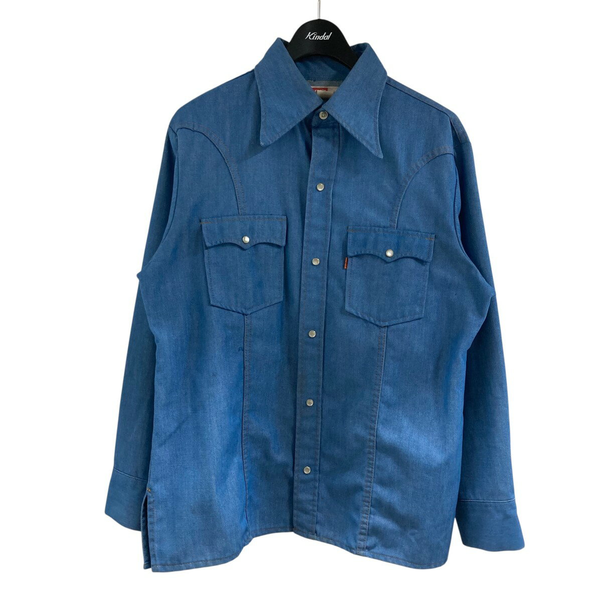 【中古】LEVI’Sオレンジタブ ウエスタンデニムシャツ インディゴ サイズ:L【価格見直し】