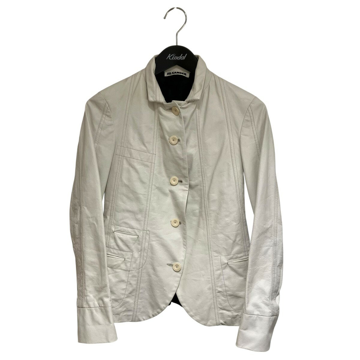 良品 JIL SANDER ラムレザージャケット ライトグレー イタリア製 34 楽天市場】中古 jil sander レザー ジャケットの通販