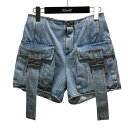 【中古】FENDI デニムショートパンツ FLP792 ANP1 ライトインディゴ サイズ:36 【040825】(フェンディ)