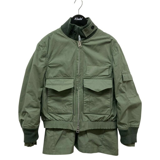【中古】sacai Rip Stop Jacket ミリタリージャケット 24-03431M グリーン サイズ:1 【050825】(サカイ) 【中古】sacai Rip Stop Jacket ミリタリージャケット 24-03431M グリーン サイズ:1 【050825】(サカイ)
