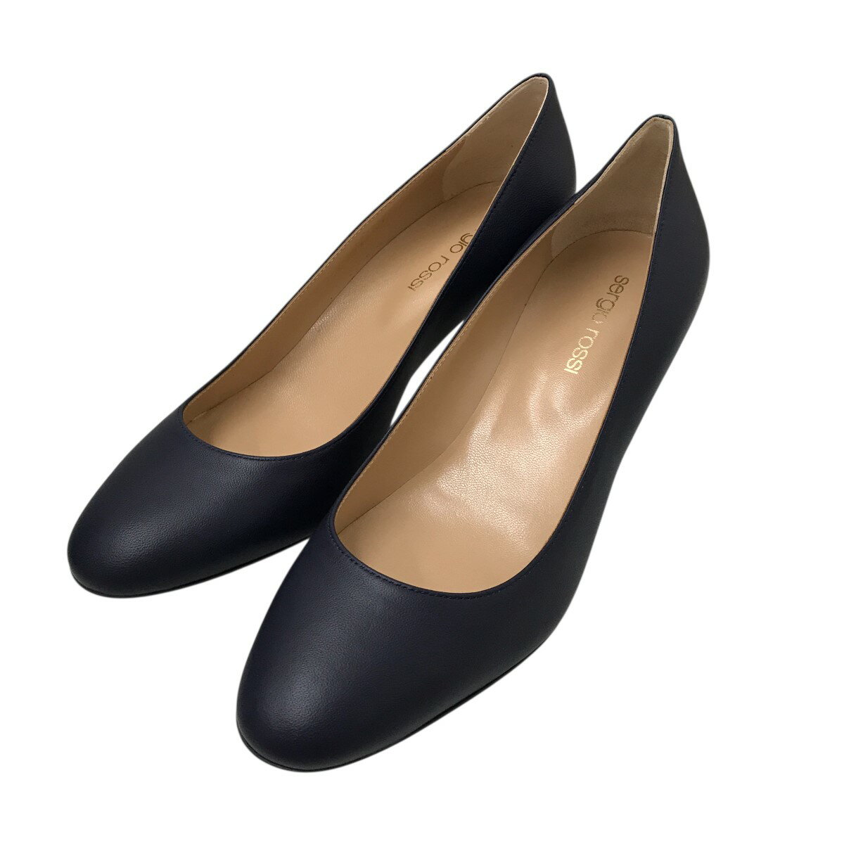 【中古】sergio rossi　Pump Midnight blue ヒールパンプス ネイビー サイズ：37 【050825】（セルジオロッシ）