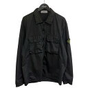 【中古】STONE ISLAND 2Pocket Brushed Cotton Jacket シャツジャケット 7515113WN ブラック サイズ:XL 【050825】(ストーンアイランド)