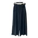 【中古】MAISON SPECIAL Motif Super Wide Double Waisted Pants パンツ 21251465802 ブラック サイズ:38 【060825】(メゾンスペシャル)