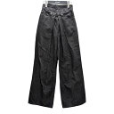 【中古】JOHN LAWRENCE SULLIVAN Womens rigid denim wide pants ワイドデニムパンツ ブラック サイズ:S 【060825】(ジョンローレンスサリバン)