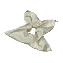 【中古】MANOF 【heyep】Silk Square Large Scrunchie シュシュ ホワイト 【070825】(マノフ)