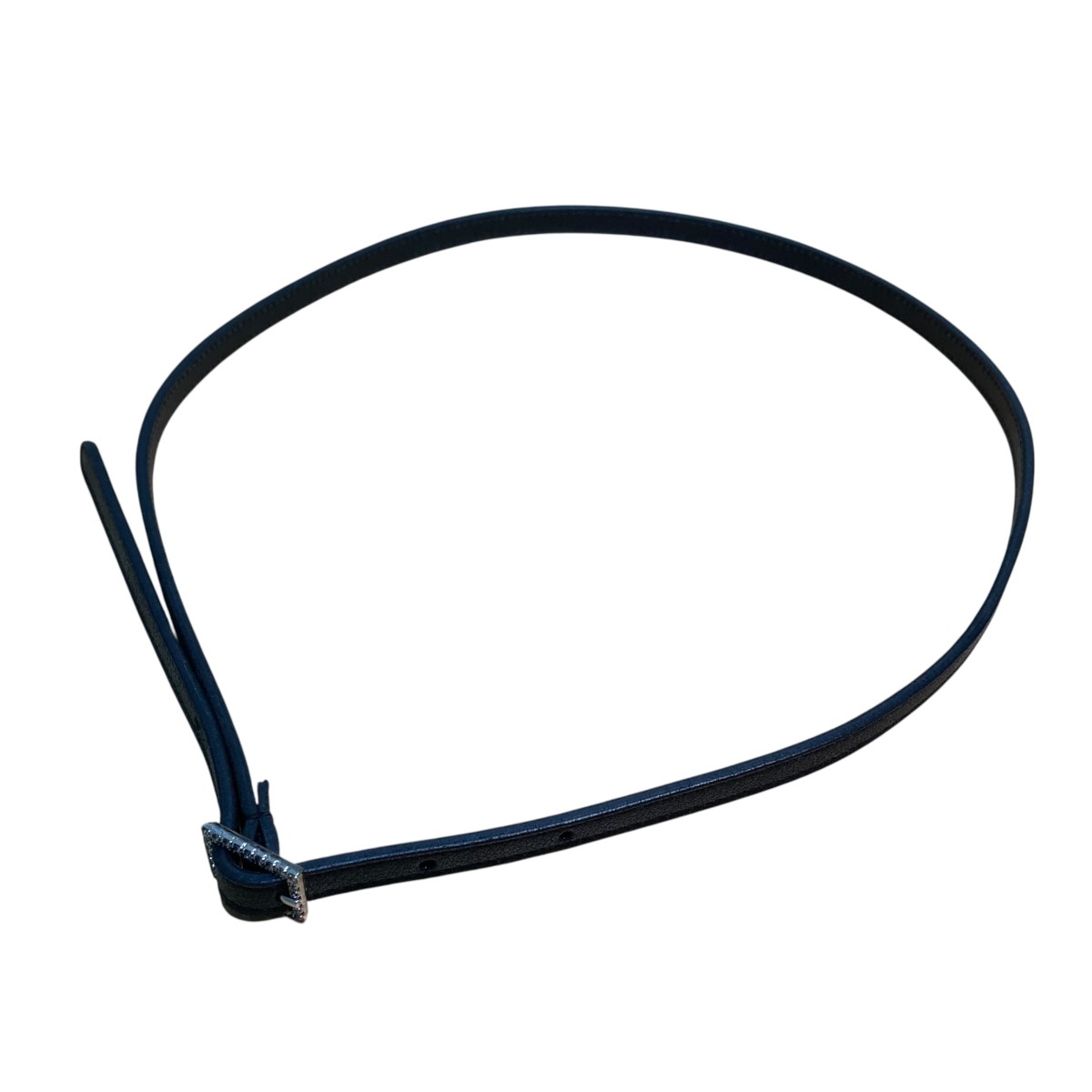 【中古】Saint Laurent Paris　スワロバックルレザーベルト ブラック 【070825】（サンローランパリ）