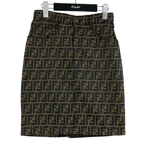 【中古】FENDI ズッカ柄スカート ブラウン サイズ:42 【070825】(フェンディ) 【中古】FENDI ズッカ柄スカート ブラウン サイズ:42 【070825】(フェンディ)