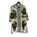 【中古】WACKO MARIA プリントシャツ ホワイト サイズ:L 【080825】(ワコマリア)(4)