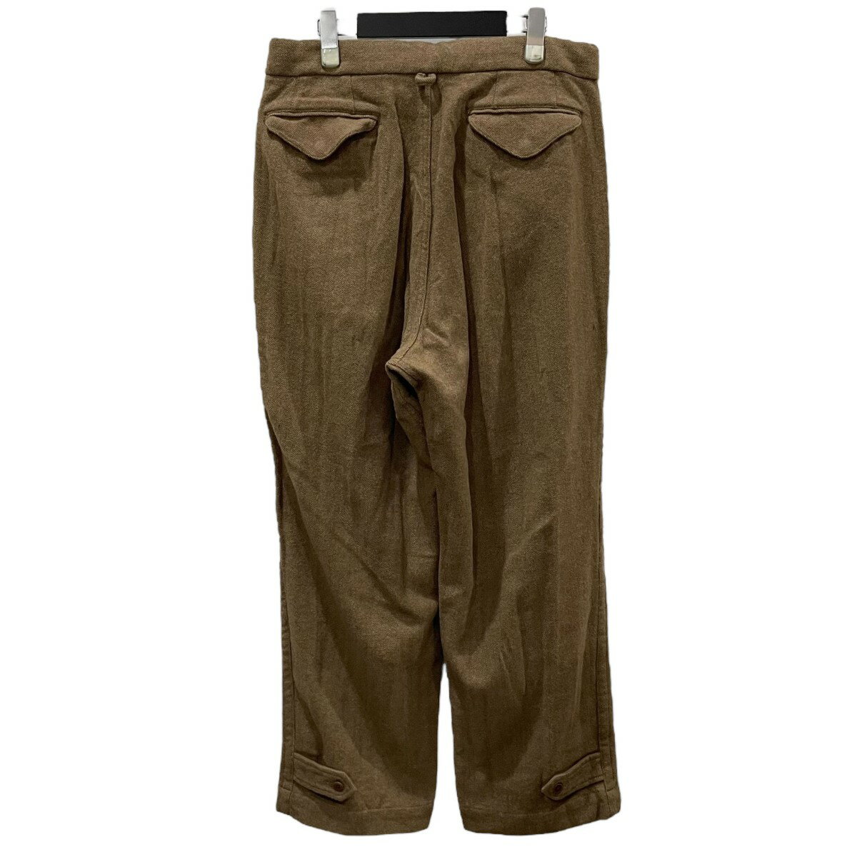 【中古】nanamicaウールナイロンヘリンボーンパンツ Field Stroll Pants フィールドストロールパンツ SUCF365 ブラウン サイズ：32【価格見直し】