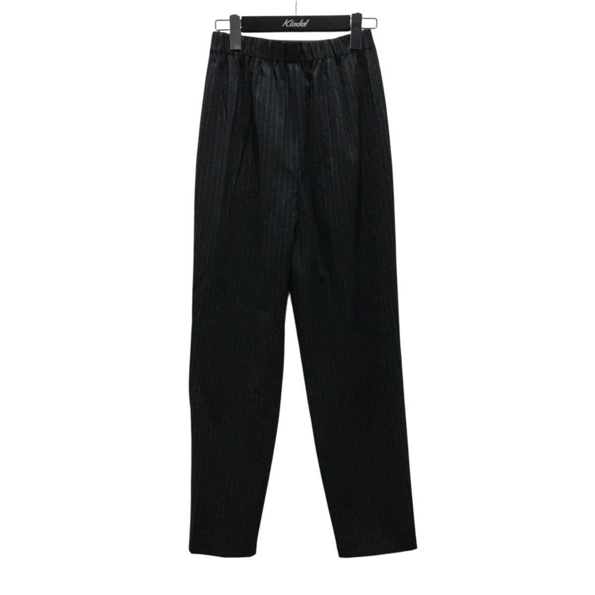 【中古】ENFOLD 【RELAX TROUSERS】 ストライプイージーパンツ 300FA231-2010 チャコールグレー サイズ:36 【110825】(エンフォルド)