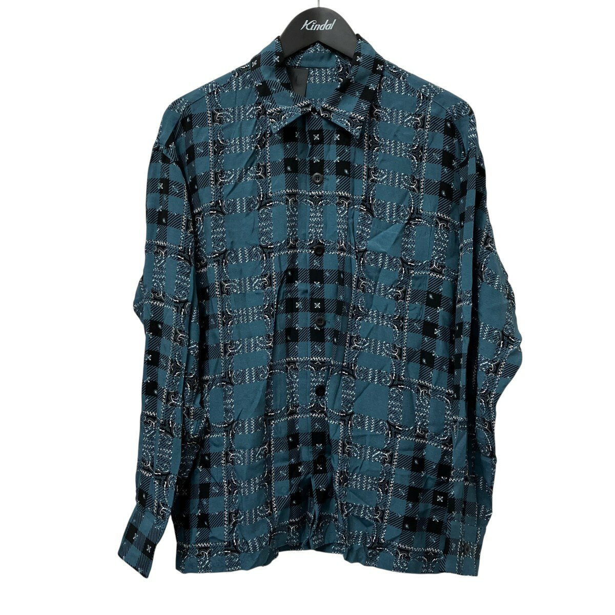 【中古】N.HOOLYWOOD EX.ALOHA LS SH 長袖シャツ 9212-SH01-054 ネイビー サイズ:38 【130825】(エヌハリウッド)