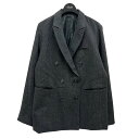 【中古】select MOCA ダブルブレストテーラードジャケット 30001604-1 グレー サイズ:M 【130825】(セレクトモカ)