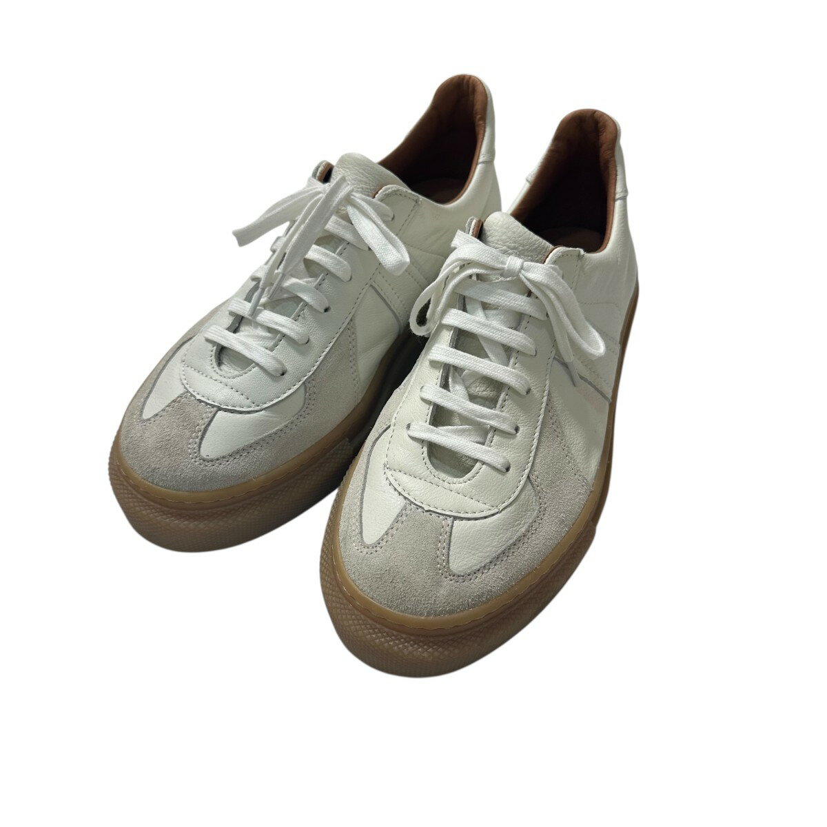 【中古】CLANE×REPRODUCTION OF FOUNDGERMAN MILITARY TRAINER スニーカー 14115 8502 ホワイト サイズ..