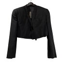 【中古】RICK OWENS JUMBO TATLIN CROPPED テーラードジャケット RP21S3754-WG ブラック サイズ:SIZE 42 【13...