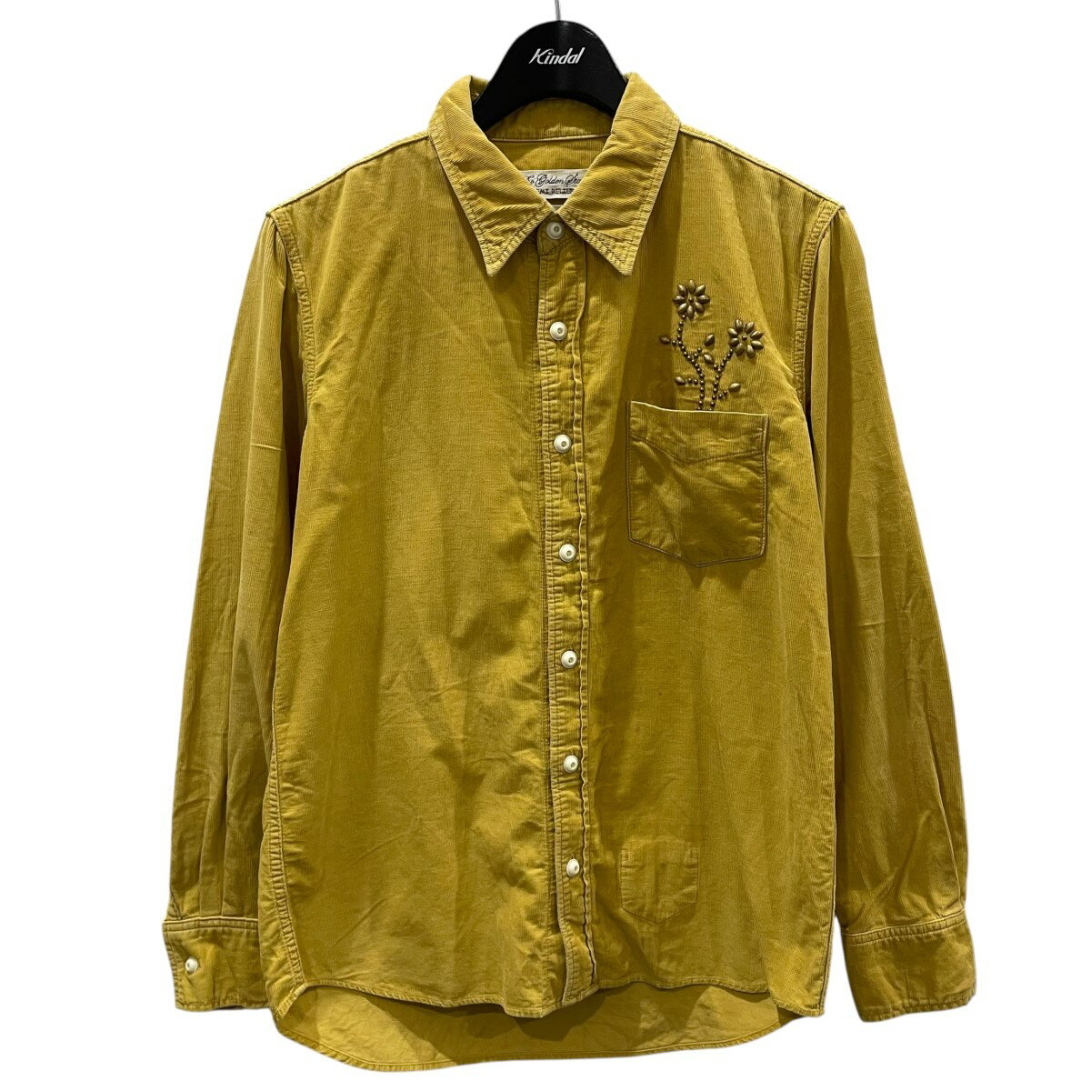 【中古】REMI RELIEF　コーデュロイシャツ イエロー サイズ：S 【140825】（レミレリーフ）