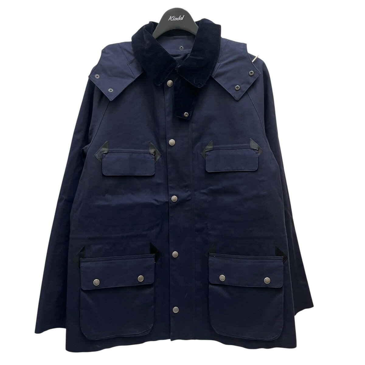 【中古】104 MACKINTOSHゴム引きコート ネイビー サイズ：40【価格見直し】