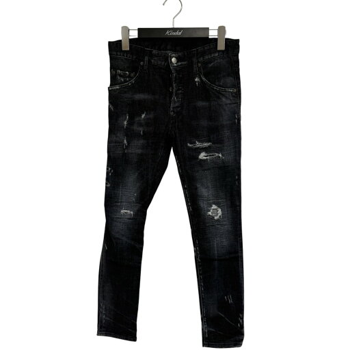 【中古】DSQUARED2 ダメージスキニージーンズ S74LB0398 S30357 ブラック サイズ:42 【150825】(ディースクエアード) 【中古】DSQUARED2 ダメージスキニージーンズ S74LB0398 S30357 ブラック サイズ:42 【150825】(ディースクエアード)