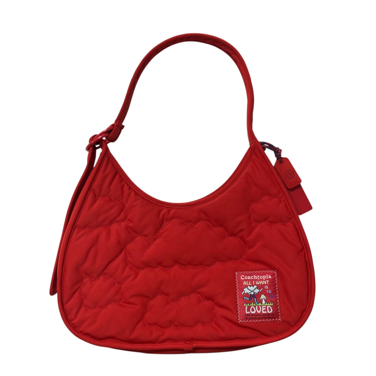 【中古】Coachtopia　Loop Ergo Bag With Cloud Quilting キルティングトートバッグ f2461 cv875 レッド 【160825】（コーチトピア）