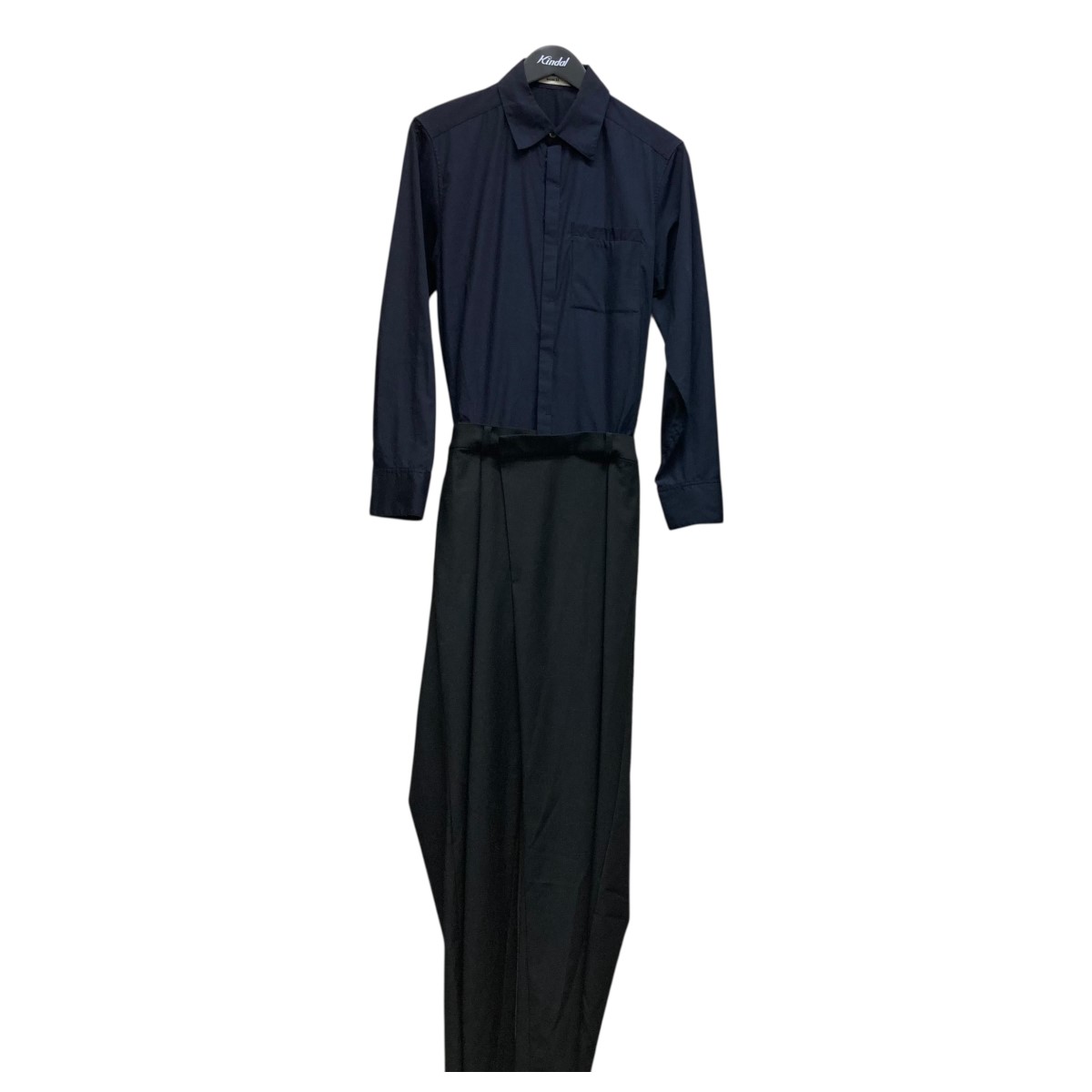 【中古】venitUNIFORM JUMPSUIT ジャンプスーツ VEE-5243-B ネイビー サイズ：38【価格見直し】