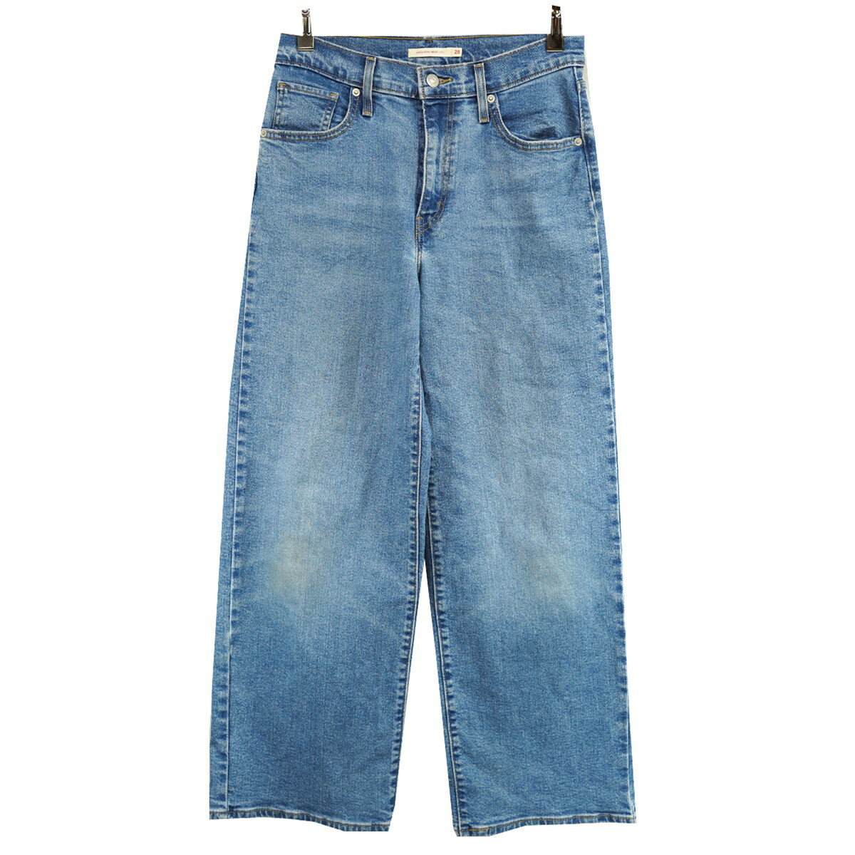 【中古】LEVI’SHigh Rise Wide Leg Jeans - Blue ハイライズ ワイド レッグ ジーンズ デニムパンツ ウォッシュドブルー サイズ：28【価格見直し】