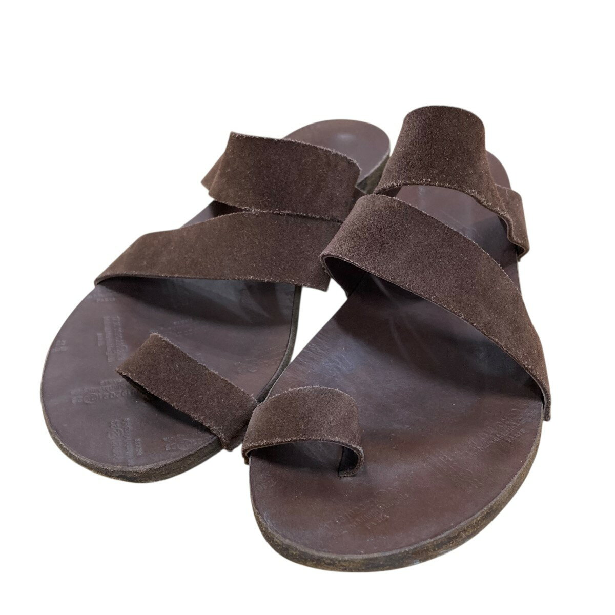 【中古】Maison Margielaスウェードサンダル ブラウン サイズ：41【価格見直し】