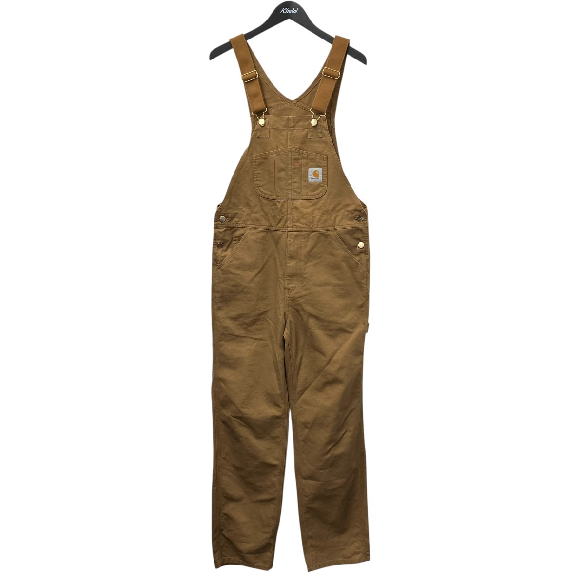 【中古】CarHartt オーバーオール ブラウン サイズ:30×32 【190825】(カーハート)