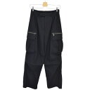 【中古】juha HIGHTWISTED CARGO PANTS カーゴパンツ 10190805 ブラック サイズ:3 【180825】(ユハ)
