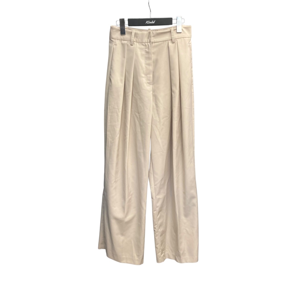 【中古】anuke　Tuck Twill Pants 2タックパンツ 62410705 ベージュ サイズ：38 【190825】（アンヌーク）