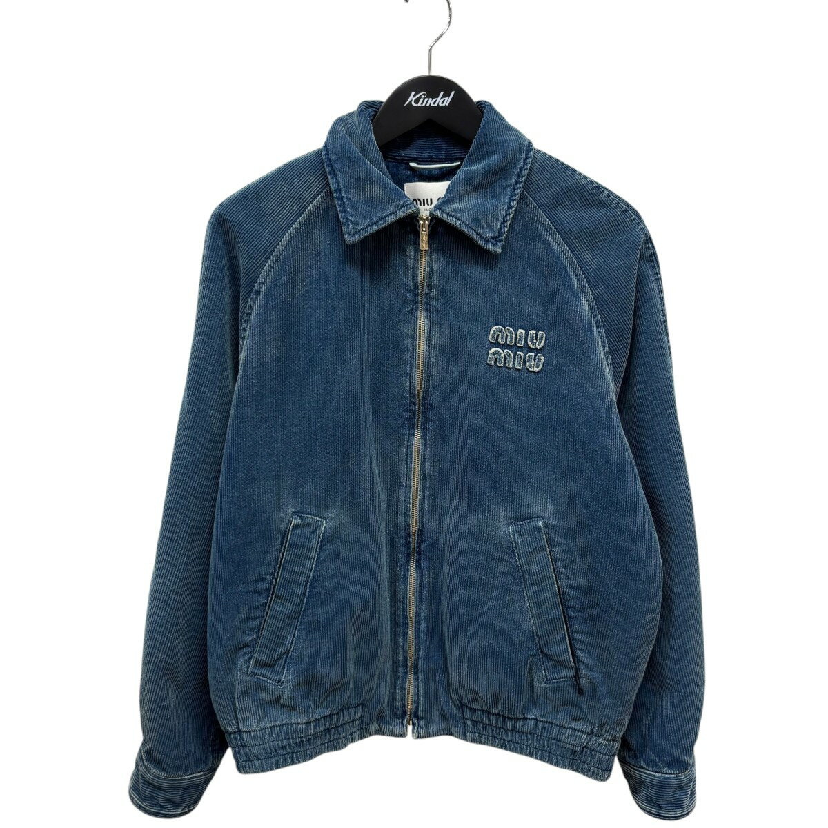 【中古】MIU MIU Washed corduroy blouson jacket ジャケット ML1152 インディゴ サイズ:36 【200825】(ミュ...