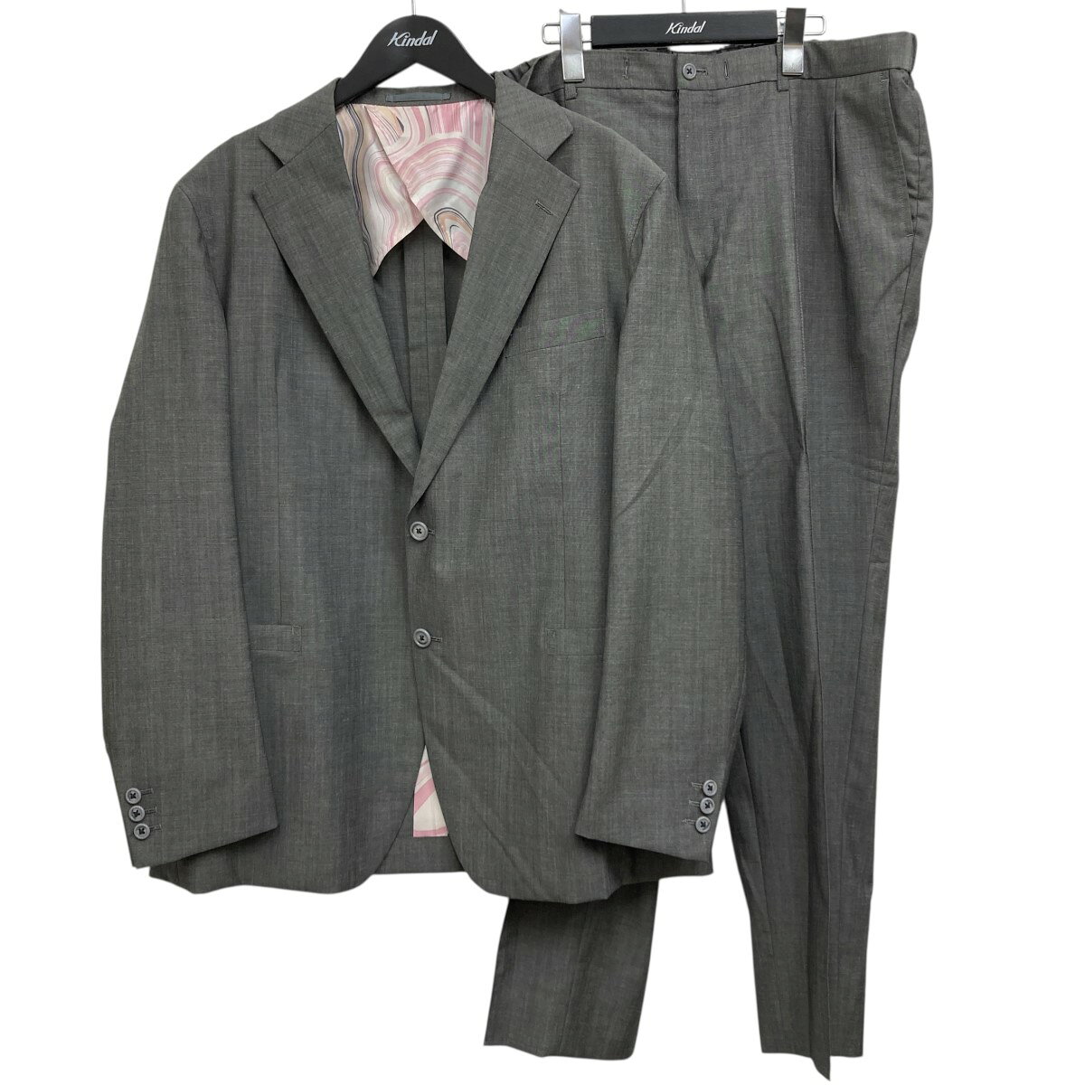 【中古】LORO PIANAセットアップスーツ グレー サイズ:-【価格見直し】