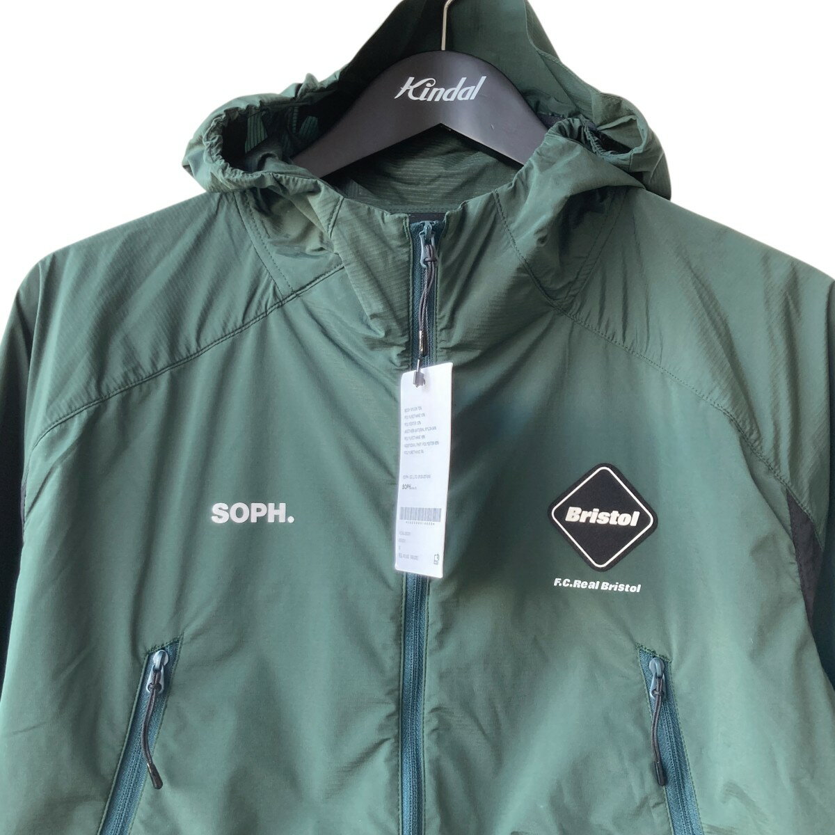 【中古】F．C．R．B．　25SS BREATHABLE TRAIL JACKET ナイロンジャケット FCRB-250051 グリーン サイズ：S 【200825】（エフシーアールビー）