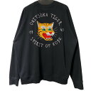 【中古】Onitsuka Tiger SWEAT TOPバック刺繍クルーネックスウェット ブラック サイズ:XL 【200825】(オニツカタイガー)