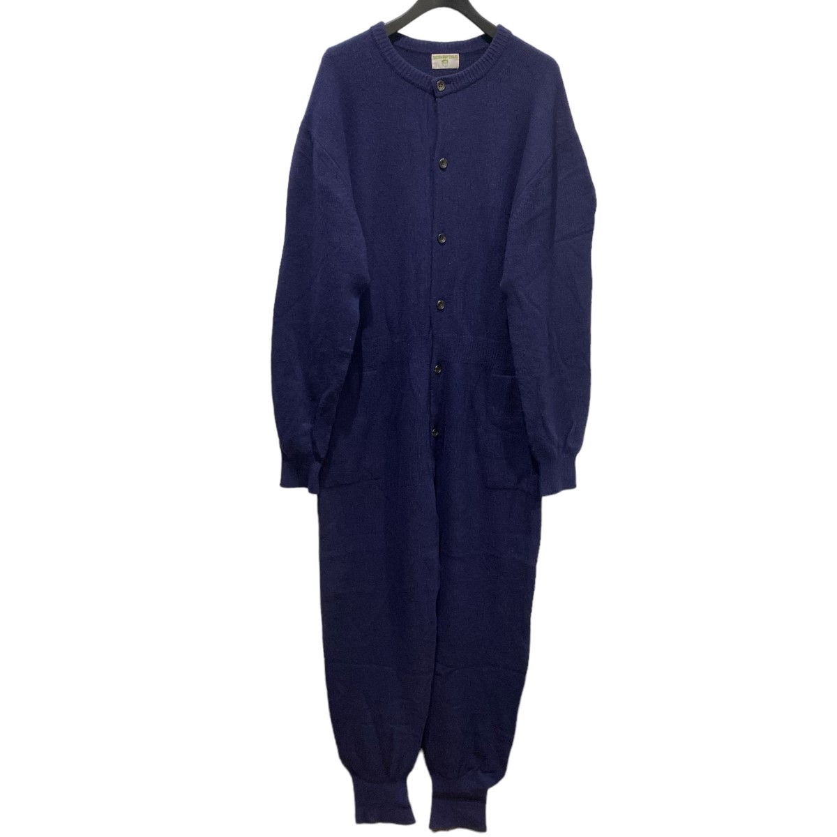 【中古】HOMELESS TAILOR ニットオールインワン ネイビー サイズ:M 【220825】(ホームレス テイラー)