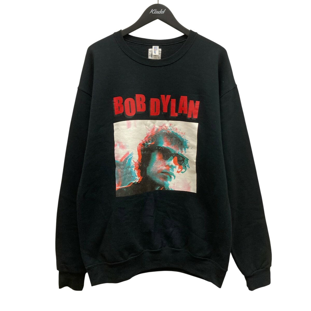 【中古】WACKO MARIA BOB DYLAN クルーネックプリントスウェット ブラック サイズ:L 【230825】(ワコマリア)