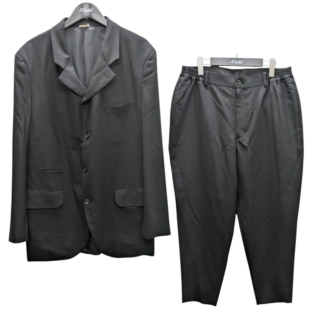 【中古】COMME des GARCONS HOMME DEUX セットアップスーツ ブラック サイズ:XL/XL 【250825】(コムデギャルソンオムドゥ)