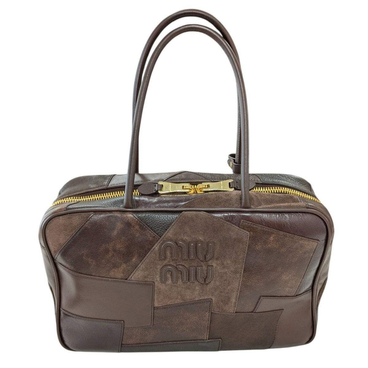 【中古】MIU MIU　レザーパッチワー