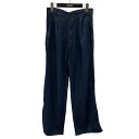 【中古】MIU MIU タックワイドデニムパンツ GWP473 インディゴ サイズ:36 【290825】(ミュウミュウ)