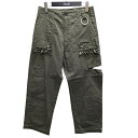 【中古】UNDERCOVER Decorative Baker Pants ビジュー付きベイカーパンツ カーキ サイズ:2 【030925】(アンダーカバー)