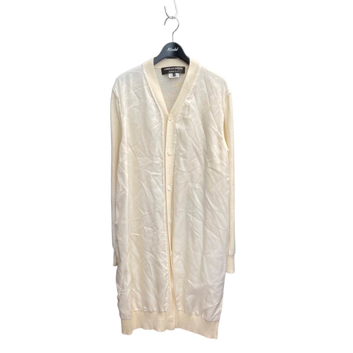 【中古】COMME des GARCONS HOMME PLUS　21AW カーディガン PH-N023 アイボリー サイズ：S 【020925】（コムデギャルソンオムプリュス）
