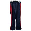 【中古】INSCRIREイージーパンツ Track Pants トラックパンツI23AW-BC61 ネイビー・レッド サイズ:S【価格見直し】