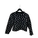 【中古】agnes b ハートプリント クルーネックスウェット EBB9M397 ブラック サイズ:1 【060925】(アニエスベー)