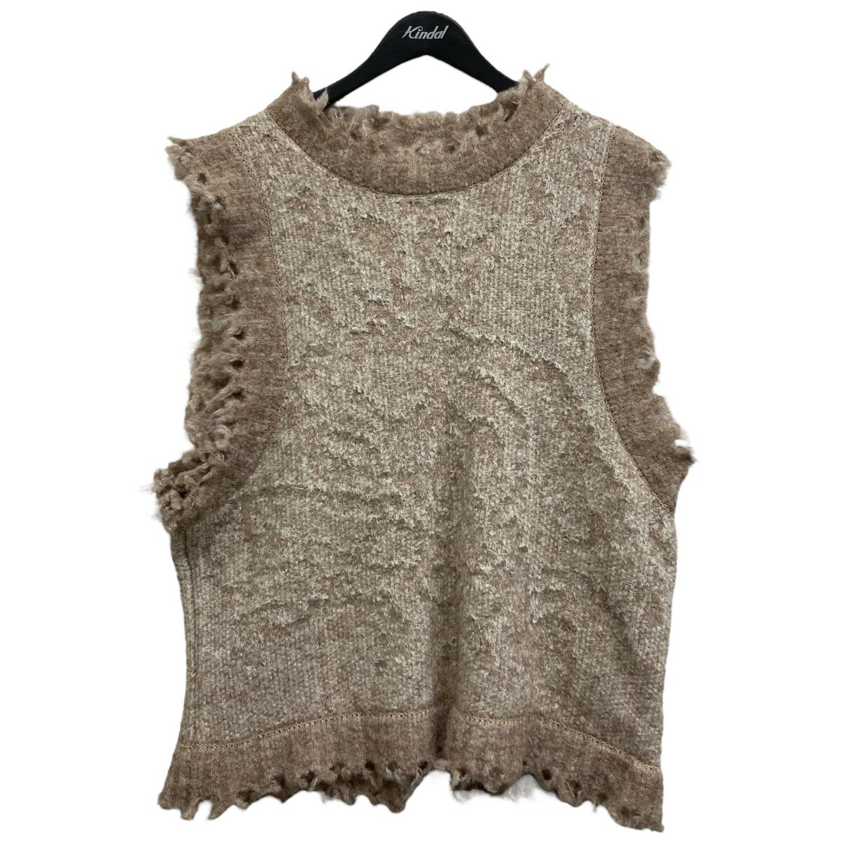 【中古】NUTEMPERORジャガードニットベスト ベージュ サイズ：2【価格見直し】