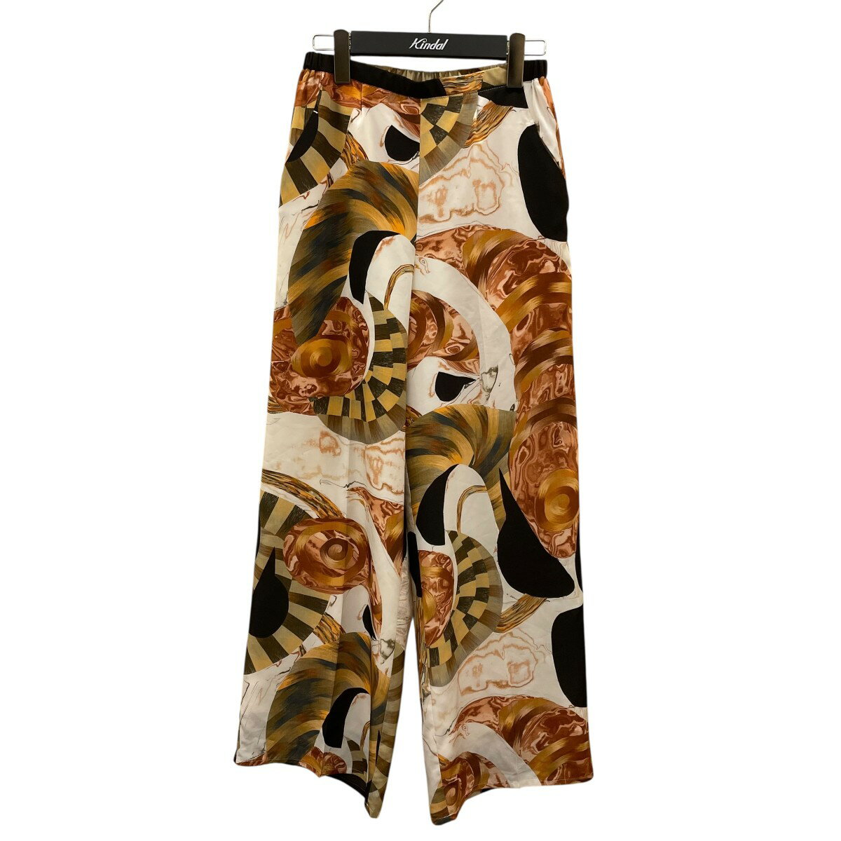 【中古】mame kurogouchi Marble Print Trousers マーブルプリントトラウザーパンツ MM23FW-PT021 マルチカラー サイズ:2 【060925】(マメクロゴウチ)