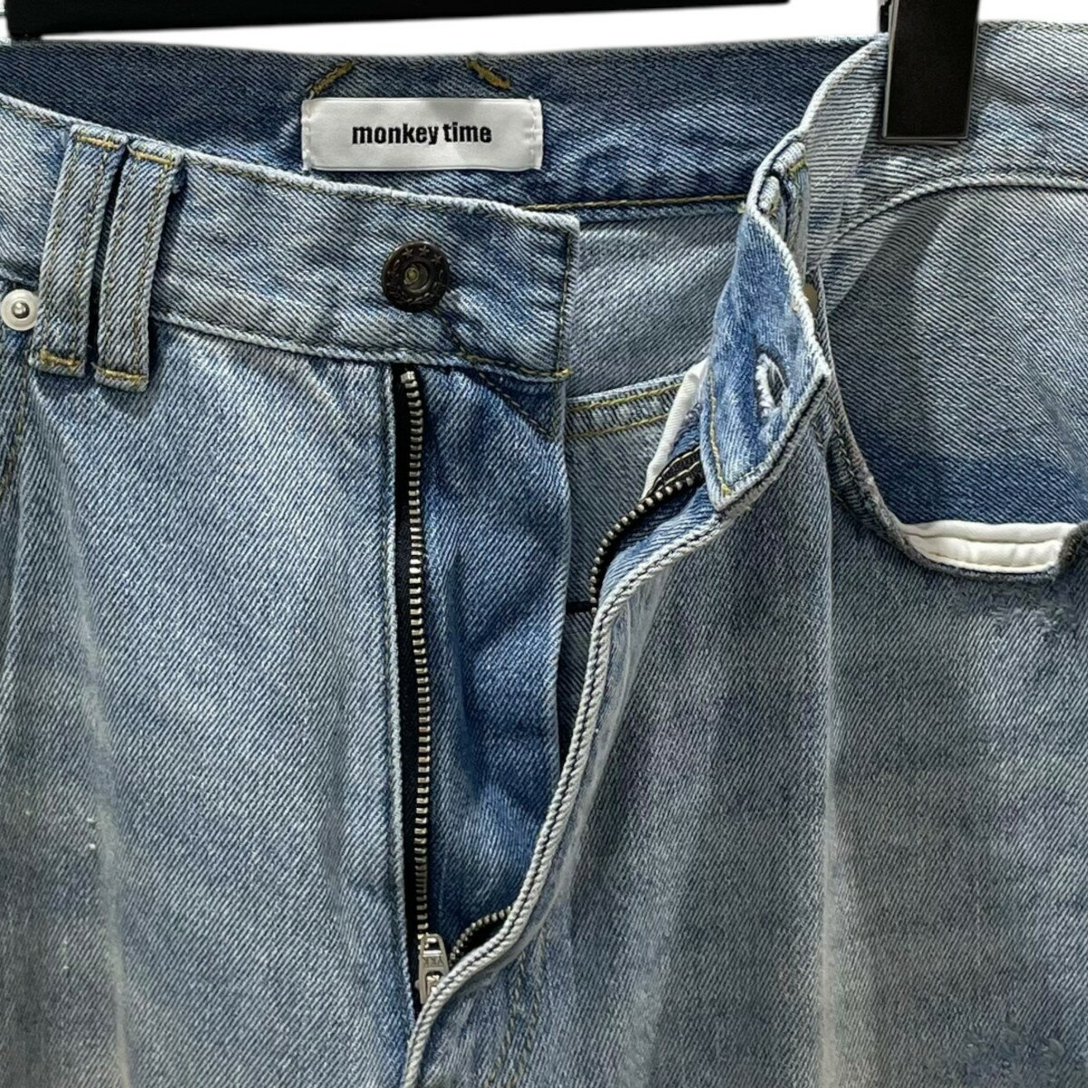 【中古】MONKEY TIME　加工デニムパンツ 8314-6-992146 インディゴ サイズ：S 【070925】（モンキータイム）