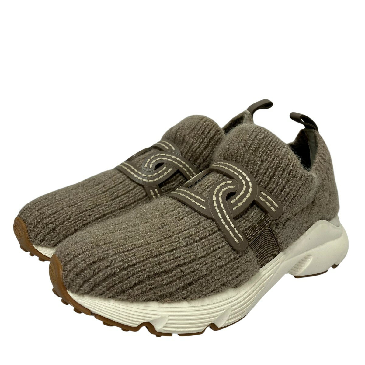 【中古】TOD’S　ケイトハイテクファブリック スニーカー ベージュ サイズ：37 1/2 【080925】（トッズ）