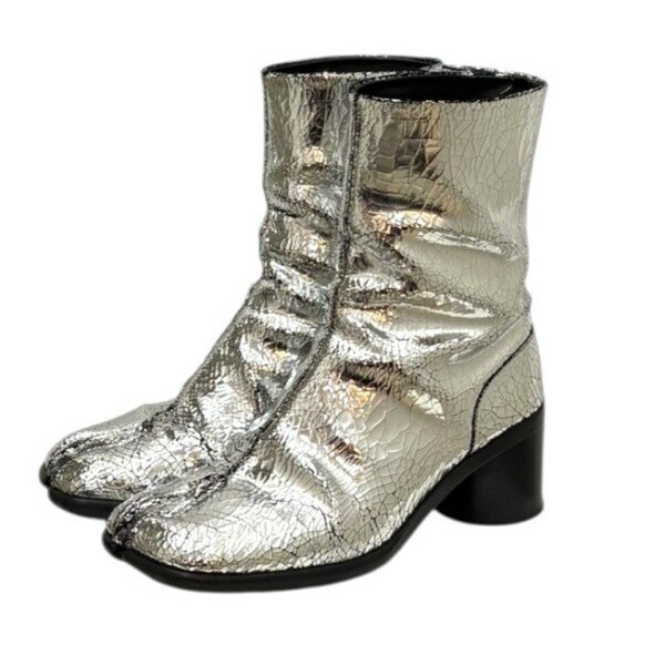 【中古】Maison Margiela　ミラー加工タビブーツ TABI BOOTS シルバー サイズ：40 【070925】（メゾン..