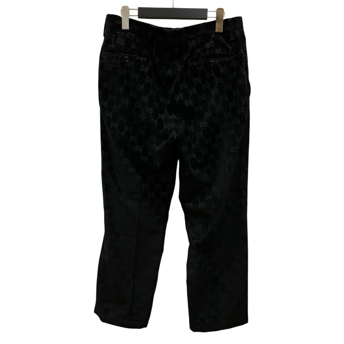 【中古】GUCCI　GGロゴベロアパンツ ブラック サイズ：48 【080925】（グッチ）