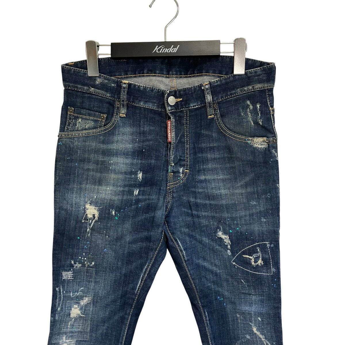 【中古】DSQUARED2　ダメージ加工デニムパンツ S74LA0898 S30342 インディゴ サイズ：44 【090925】（ディースクエアード）