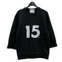 【中古】CLOVER UNDERGROUNG(Cloveru) プリントスウェットトレーナー 15 H/S SWEAT ハーフスリーブスウェット ブラック サイズ:M 【100925】(クローバーアンダーグラウンド(クローバル))