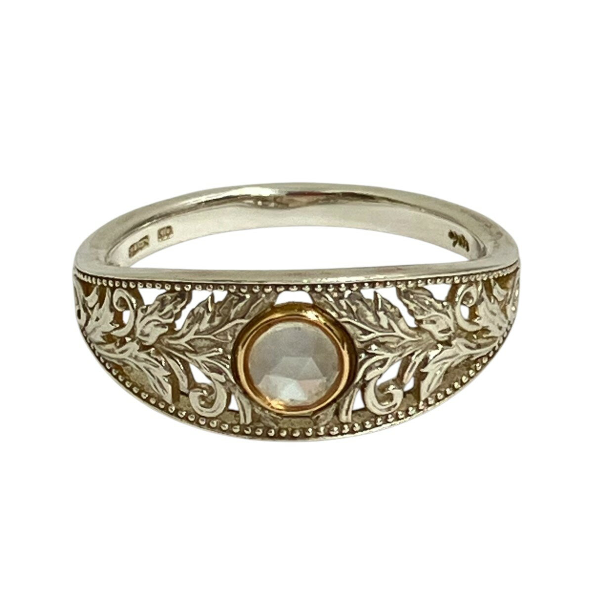 【中古】agete シルバーラブラドライトリング 10252111260 シルバー サイズ：15号 【110925】（アガット）